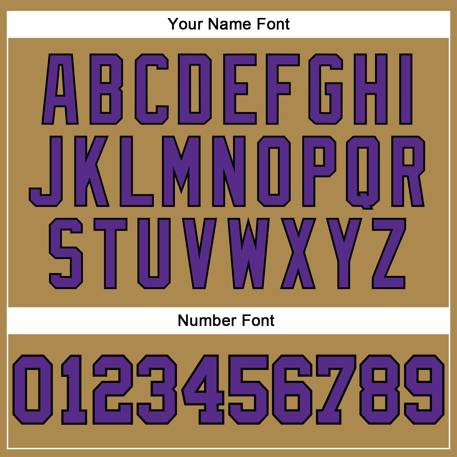 Custom Old Gold Purple-Black Long Sleeve Performance T-Shirt