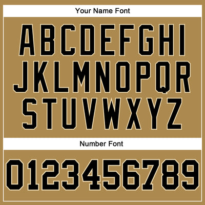 Custom Old Gold Black-Cream Long Sleeve Performance T-Shirt