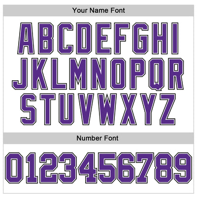 Custom White Purple-Black Long Sleeve Performance T-Shirt