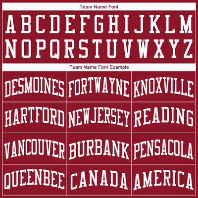 Custom Maroon White Round Neck Suit Basketball Jersey