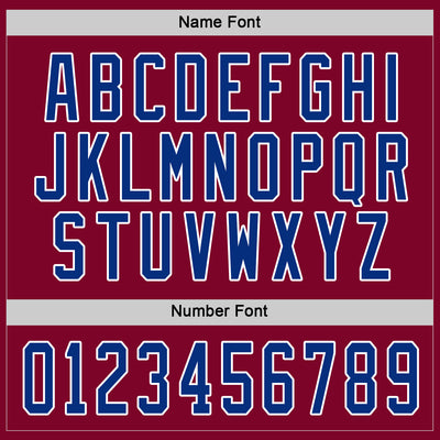 Custom Maroon Royal-White Hockey Jersey