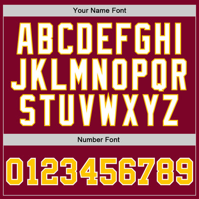 Custom Maroon Gold-White Authentic Throwback Basketball Jersey