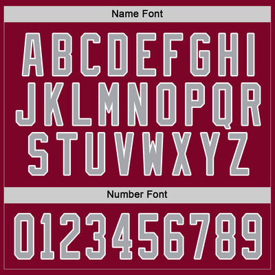 Custom Maroon Gray-White Hockey Jersey