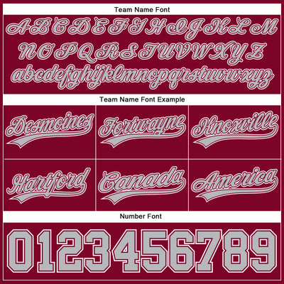 Custom Maroon Gray-White Authentic Throwback Basketball Shorts