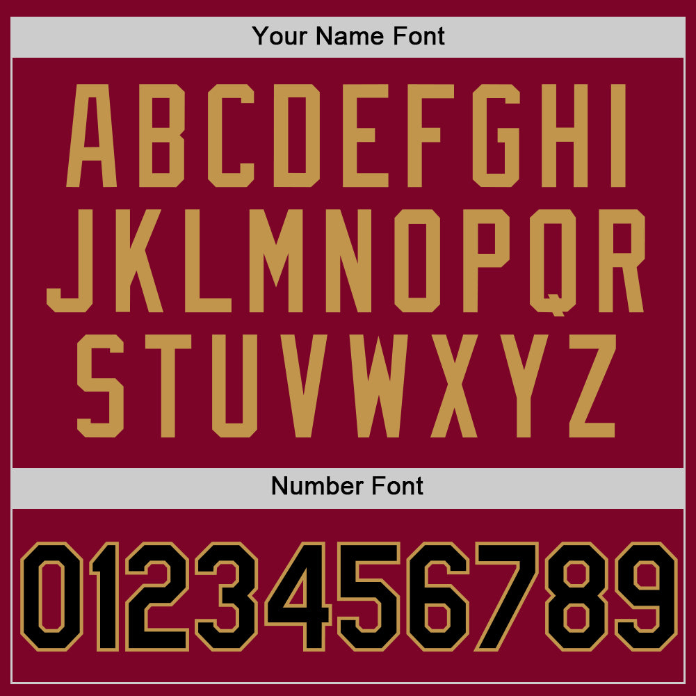 Custom Maroon Black-Old Gold Authentic Throwback Baseball Jersey