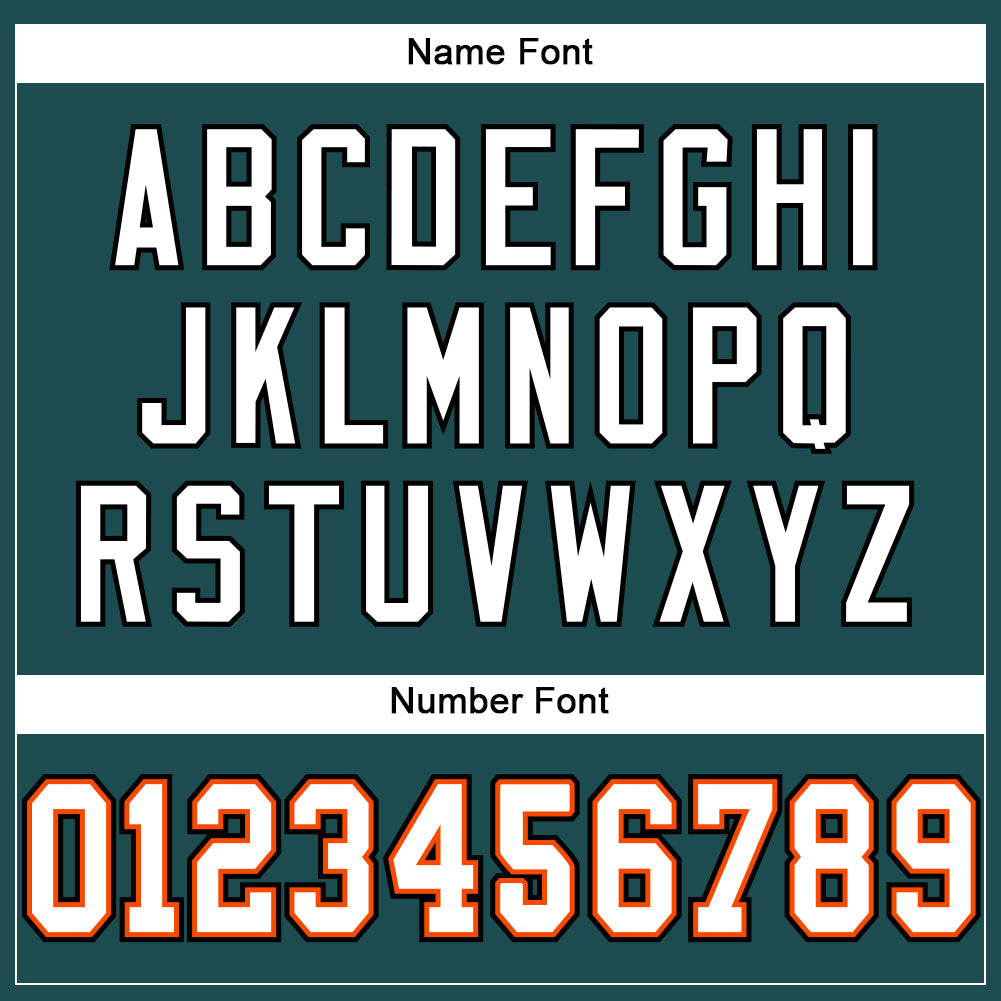 Custom Midnight Green White-Orange Mesh Authentic Football Jersey