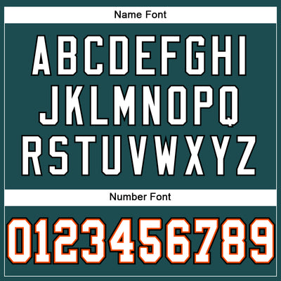 Custom Midnight Green White-Orange Mesh Authentic Football Jersey