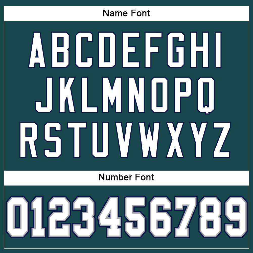 Custom Midnight Green White-Navy Mesh Authentic Football Jersey