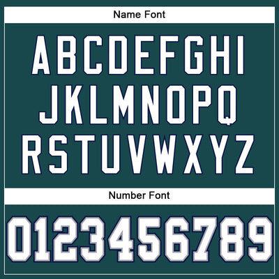 Custom Midnight Green White-Navy Mesh Authentic Football Jersey