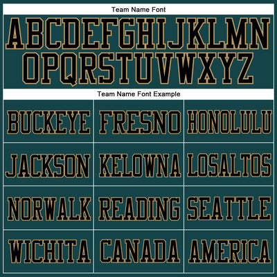 Custom Midnight Green Black-Old Gold Mesh Authentic Football Jersey