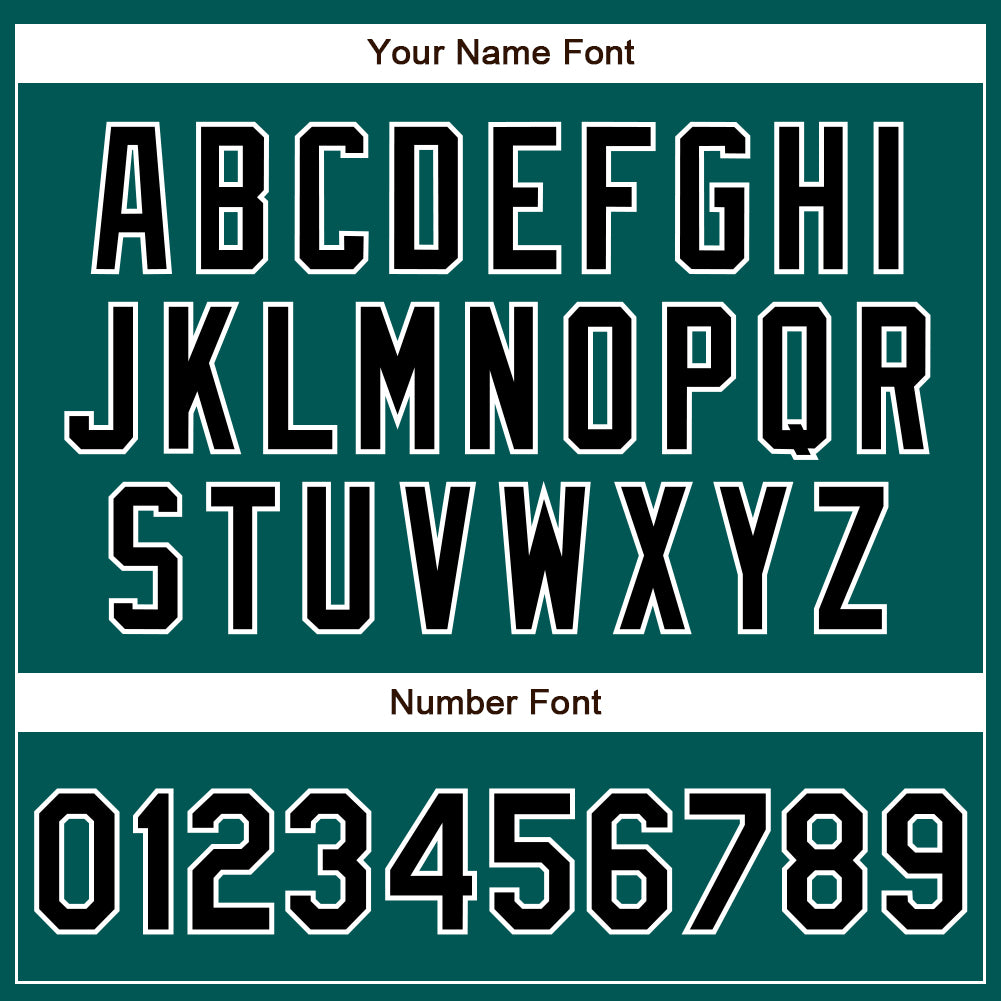 Custom Midnight Green Black-White Authentic Baseball Jersey