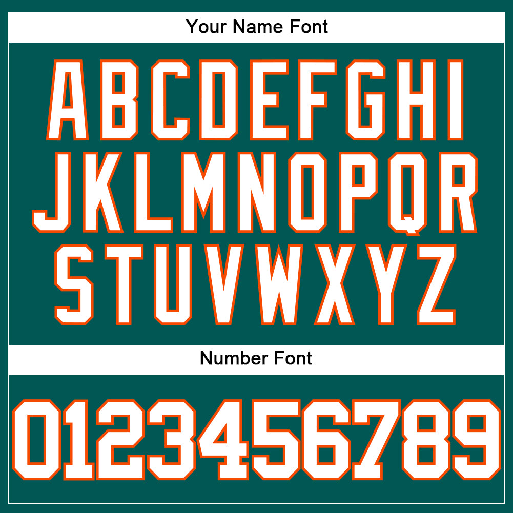 Custom Midnight Green White-Orange Authentic Baseball Jersey