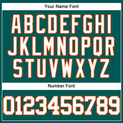 Custom Midnight Green White-Orange Authentic Baseball Jersey