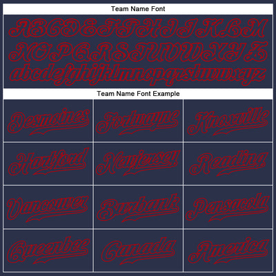 Custom Navy Navy-Red Authentic Baseball Jersey
