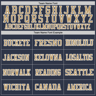 Custom Navy Old Gold-White Mesh Authentic Throwback Football Jersey