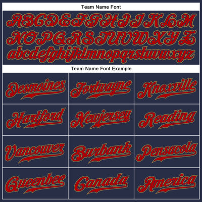 Custom Navy Red-Old Gold Authentic Sleeveless Baseball Jersey