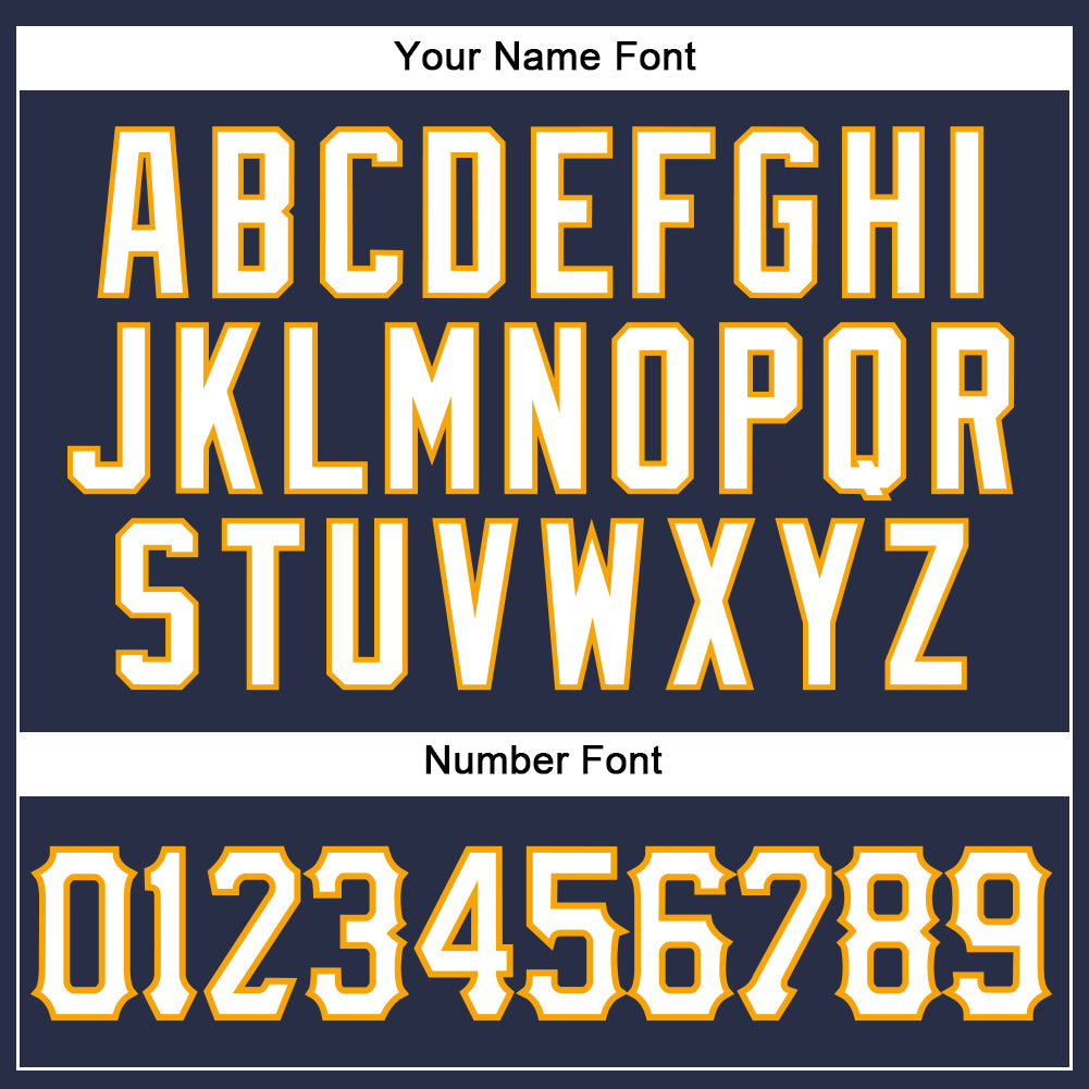 Custom Navy White-Gold Authentic Sleeveless Baseball Jersey