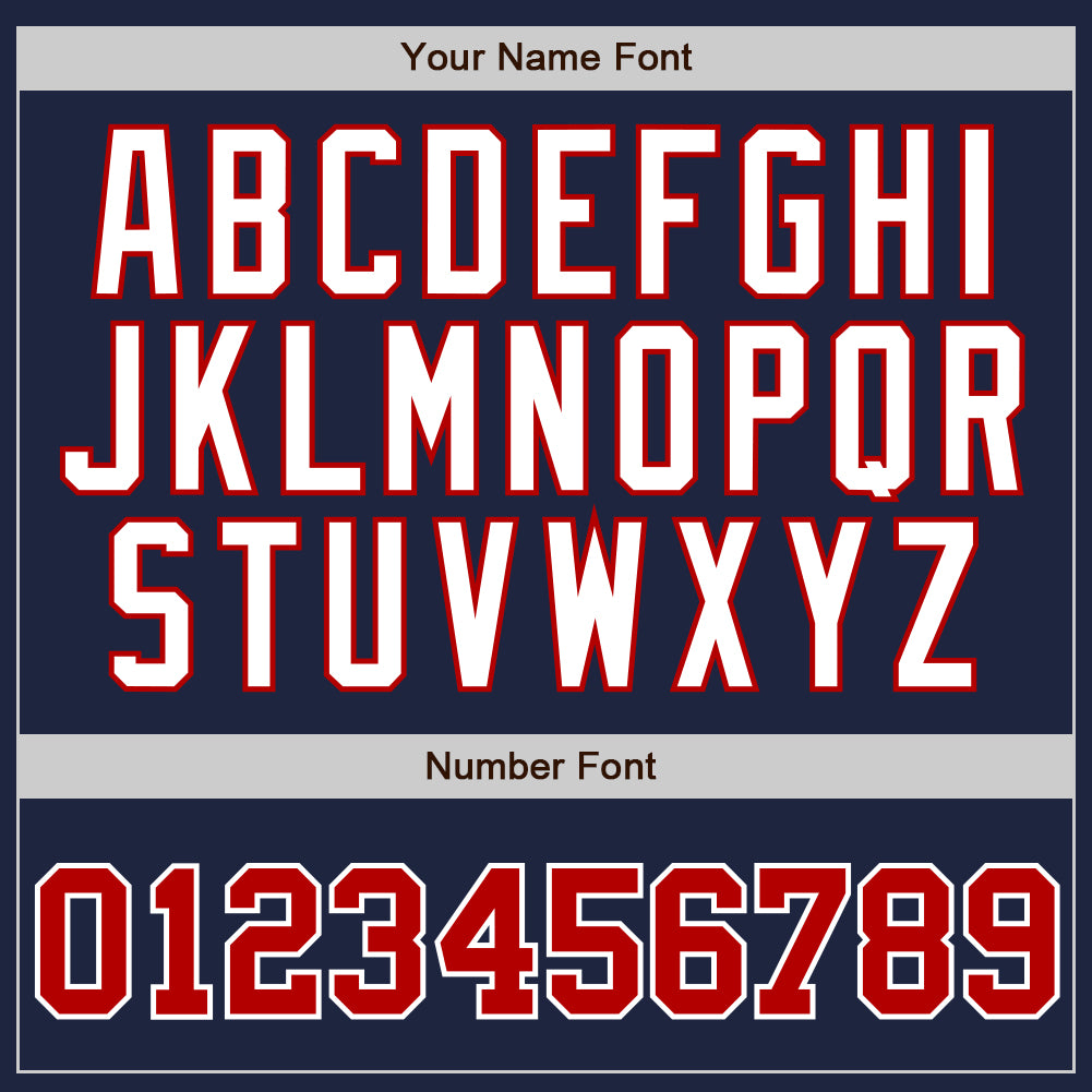 Custom Navy Red Pinstripe Red-White Authentic Baseball Jersey