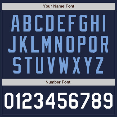 Custom Navy White-Light Blue Authentic Baseball Jersey