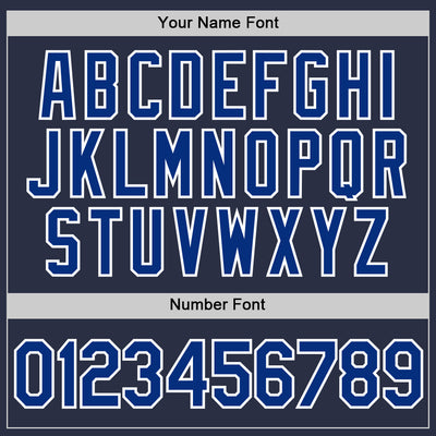 Custom Navy Royal-White Performance T-Shirt