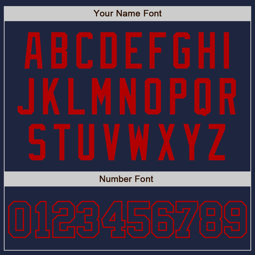 Custom Navy Navy-Red Authentic Baseball Jersey