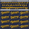 Custom Navy Gold Authentic Baseball Jersey