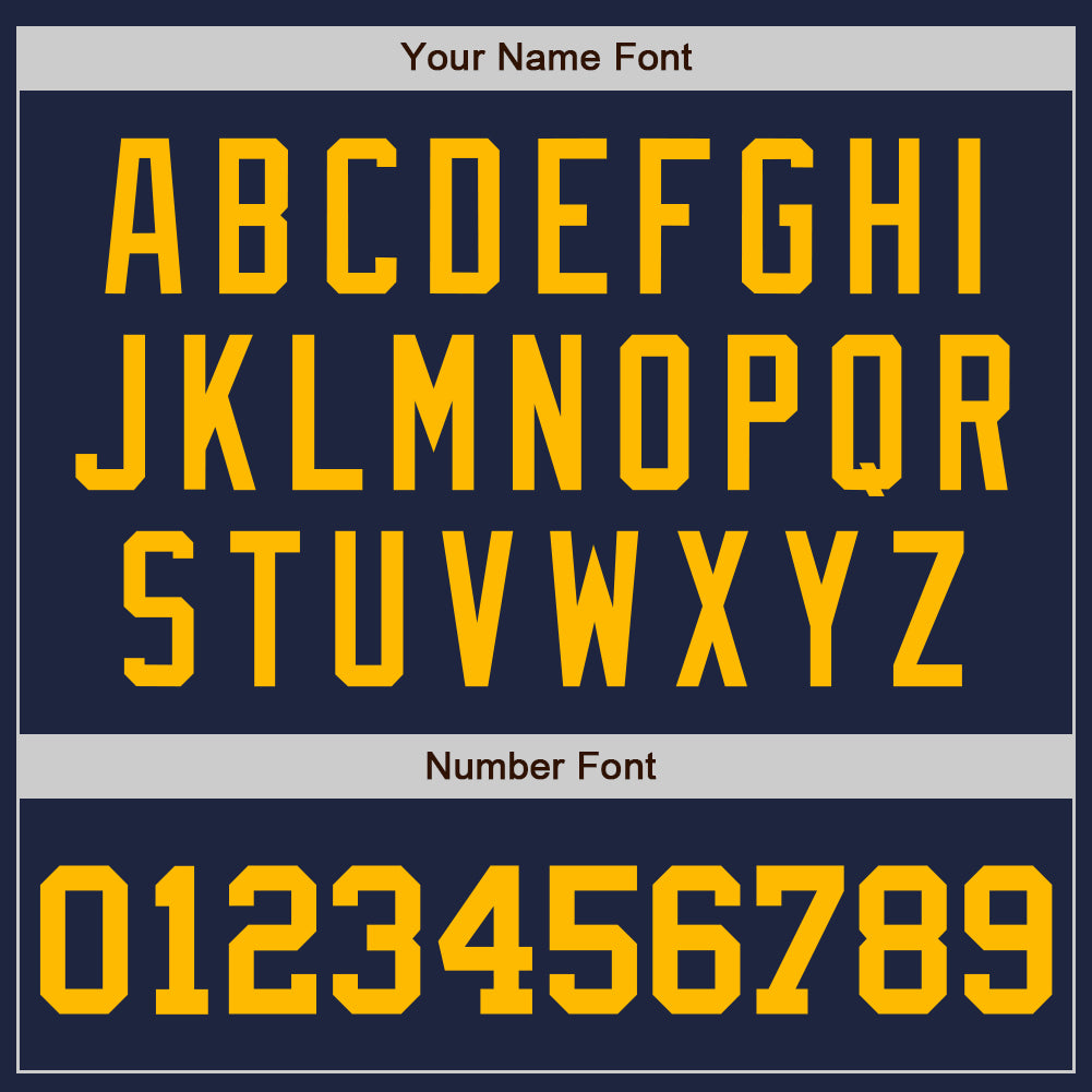 Custom Navy Gold Authentic Baseball Jersey