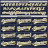 Custom Navy White-Gold Authentic Baseball Jersey