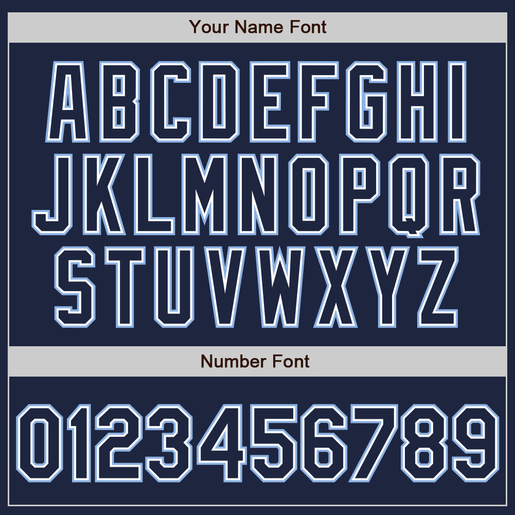 Custom Navy Navy-Light Blue Authentic Baseball Jersey