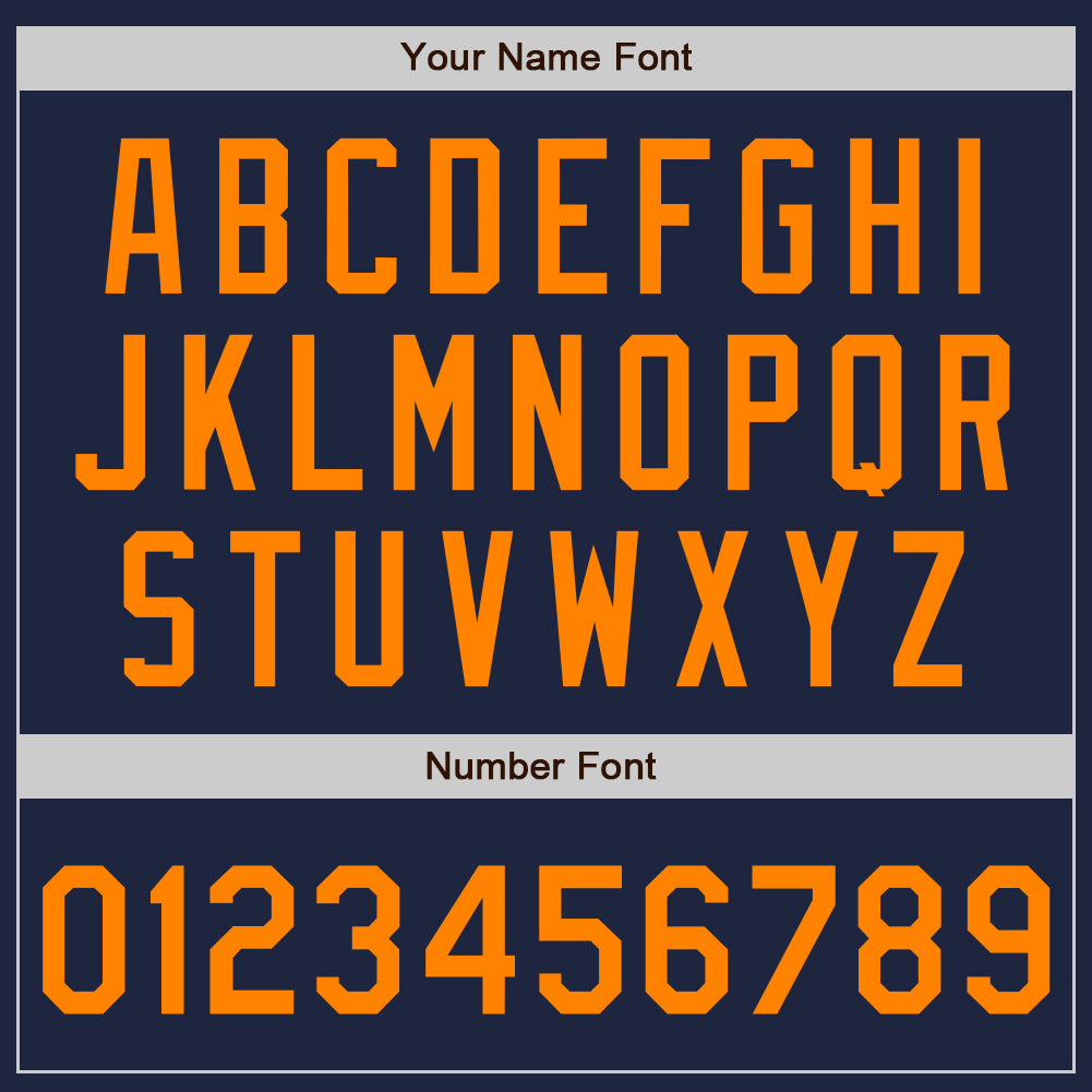 Custom Navy Bay Orange-Navy Authentic Baseball Jersey