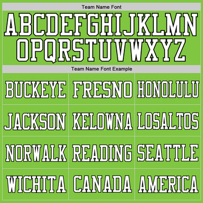 Custom Neon Green White-Black Mesh Authentic Football Jersey