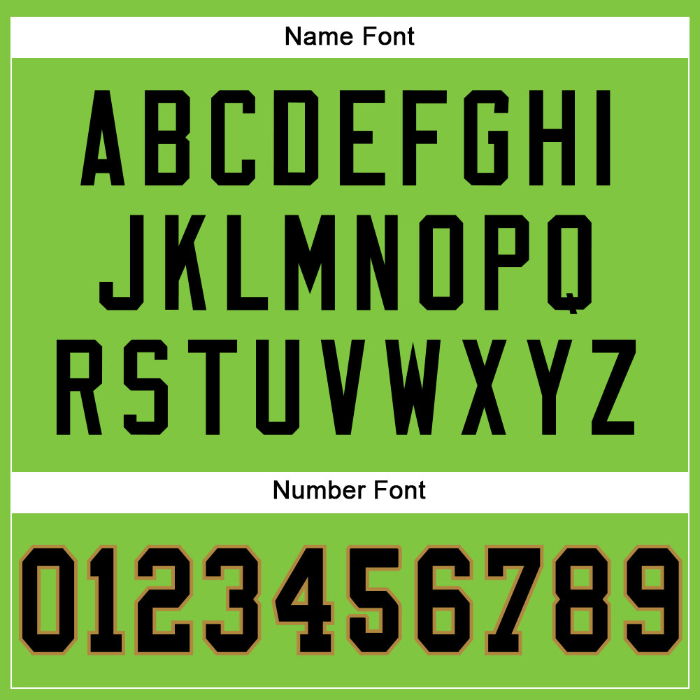 Custom Neon Green Black-Old Gold Mesh Authentic Football Jersey