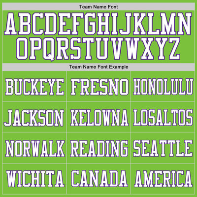 Custom Neon Green White-Purple Mesh Authentic Football Jersey