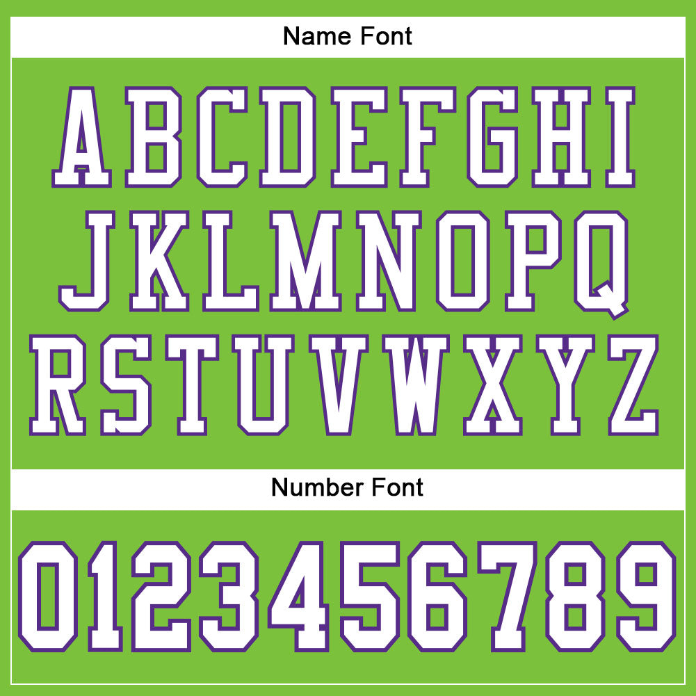 Custom Neon Green White-Purple Mesh Authentic Football Jersey