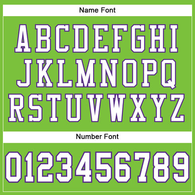 Custom Neon Green White-Purple Mesh Authentic Football Jersey