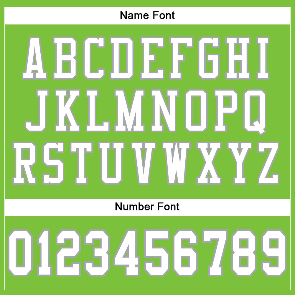 Custom Neon Green White-Gray Mesh Authentic Football Jersey