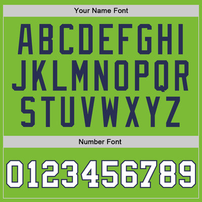 Custom Neon Green White-Navy Authentic Basketball Jersey