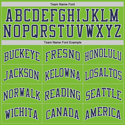Custom Neon Green White-Navy Authentic Basketball Jersey