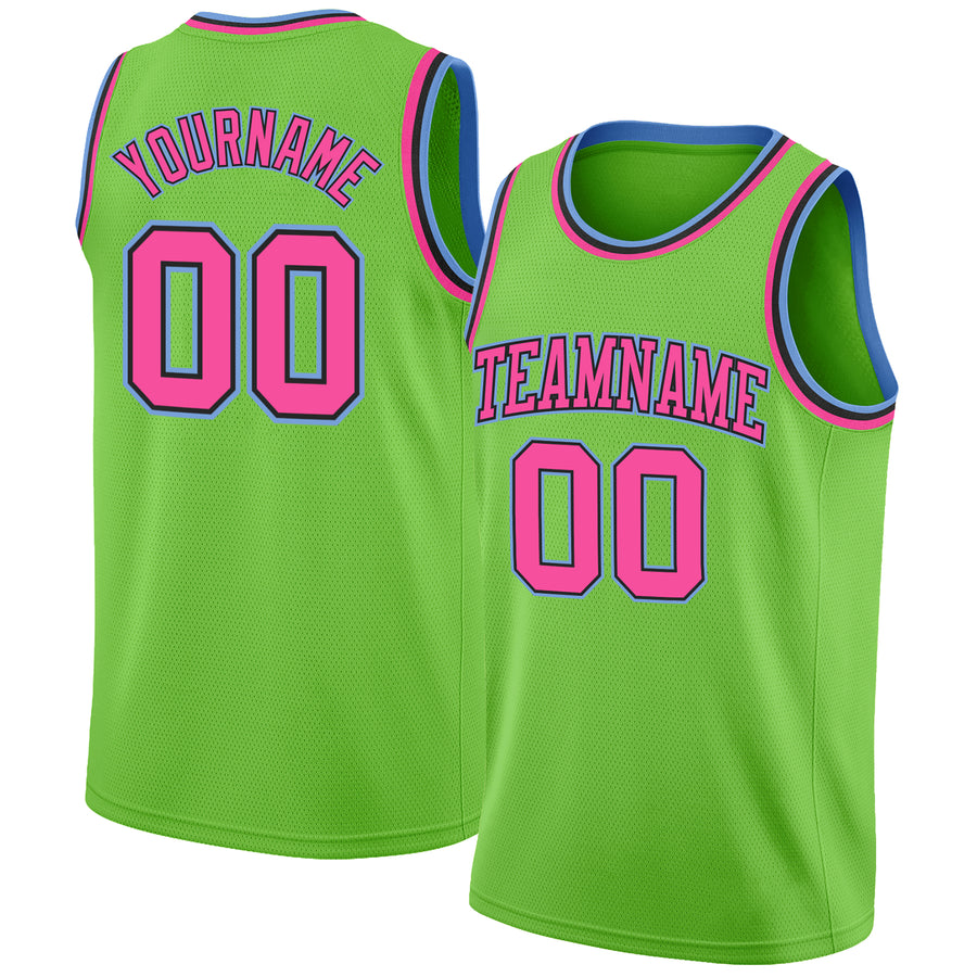 Sale Build Light Blue Basketball Authentic Pink Throwback Jersey