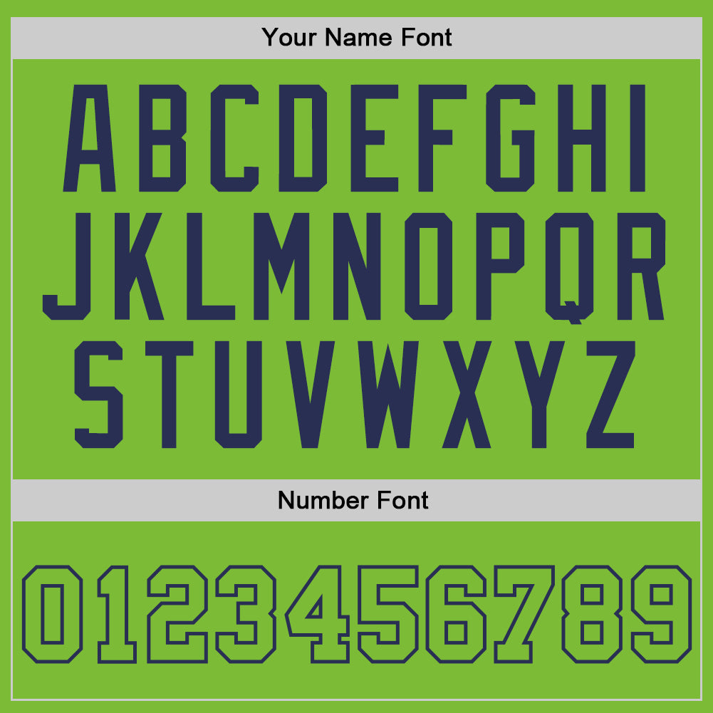 Custom Neon Green Neon Green-Navy Authentic Basketball Jersey