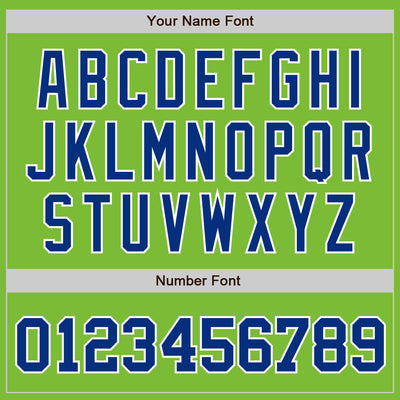 Custom Neon Green Royal-White Authentic Baseball Jersey