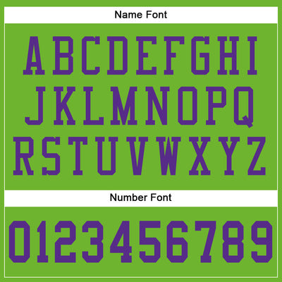 Custom Neon Green Purple Mesh Authentic Football Jersey