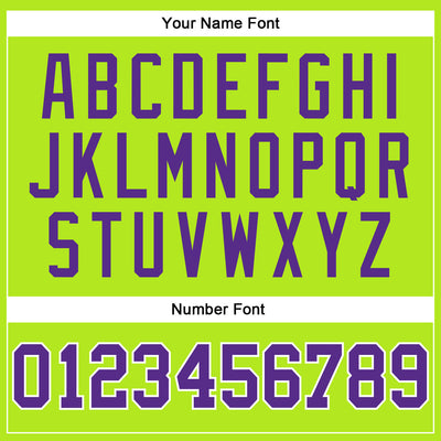 Custom Neon Green Purple-White Authentic Throwback Basketball Jersey