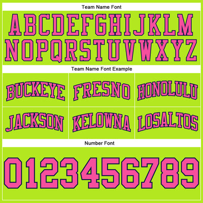 Custom Neon Green Pink-Navy Authentic Throwback Basketball Shorts