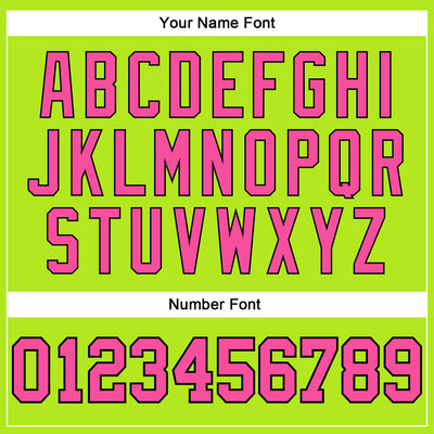 Custom Neon Green Pink-Black Authentic Throwback Basketball Jersey