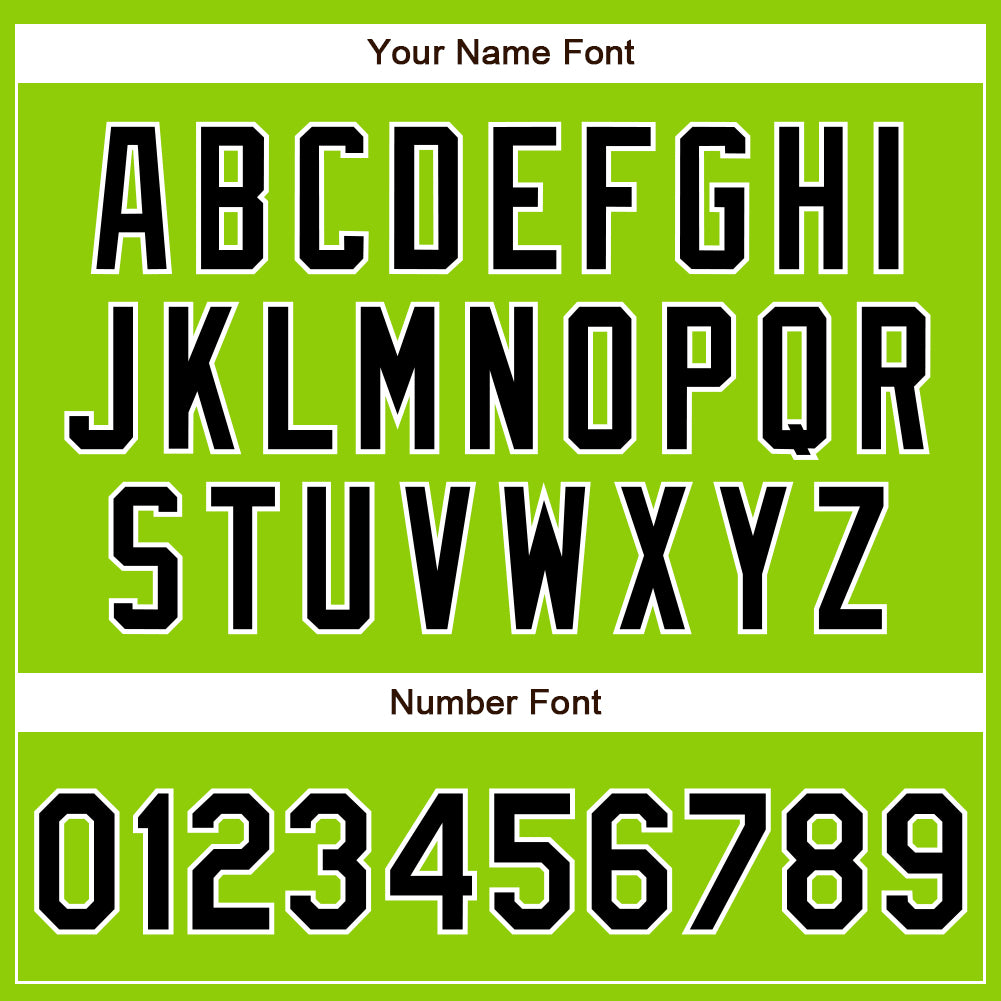 Custom Neon Green Black-White Authentic Baseball Jersey