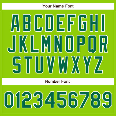 Custom Neon Green Kelly Green-White Authentic Baseball Jersey