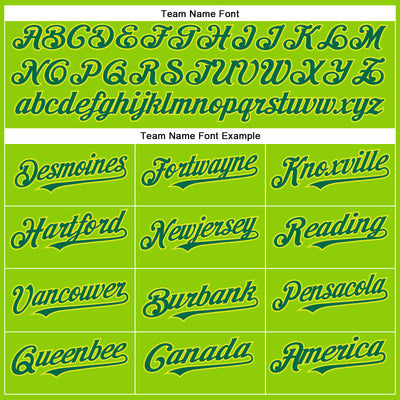 Custom Neon Green Kelly Green-Neon Yellow Authentic Baseball Jersey