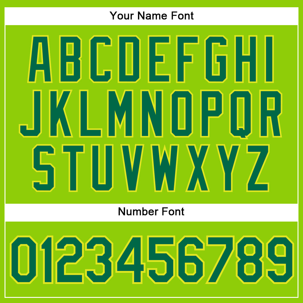 Custom Neon Green Kelly Green-Neon Yellow Authentic Baseball Jersey