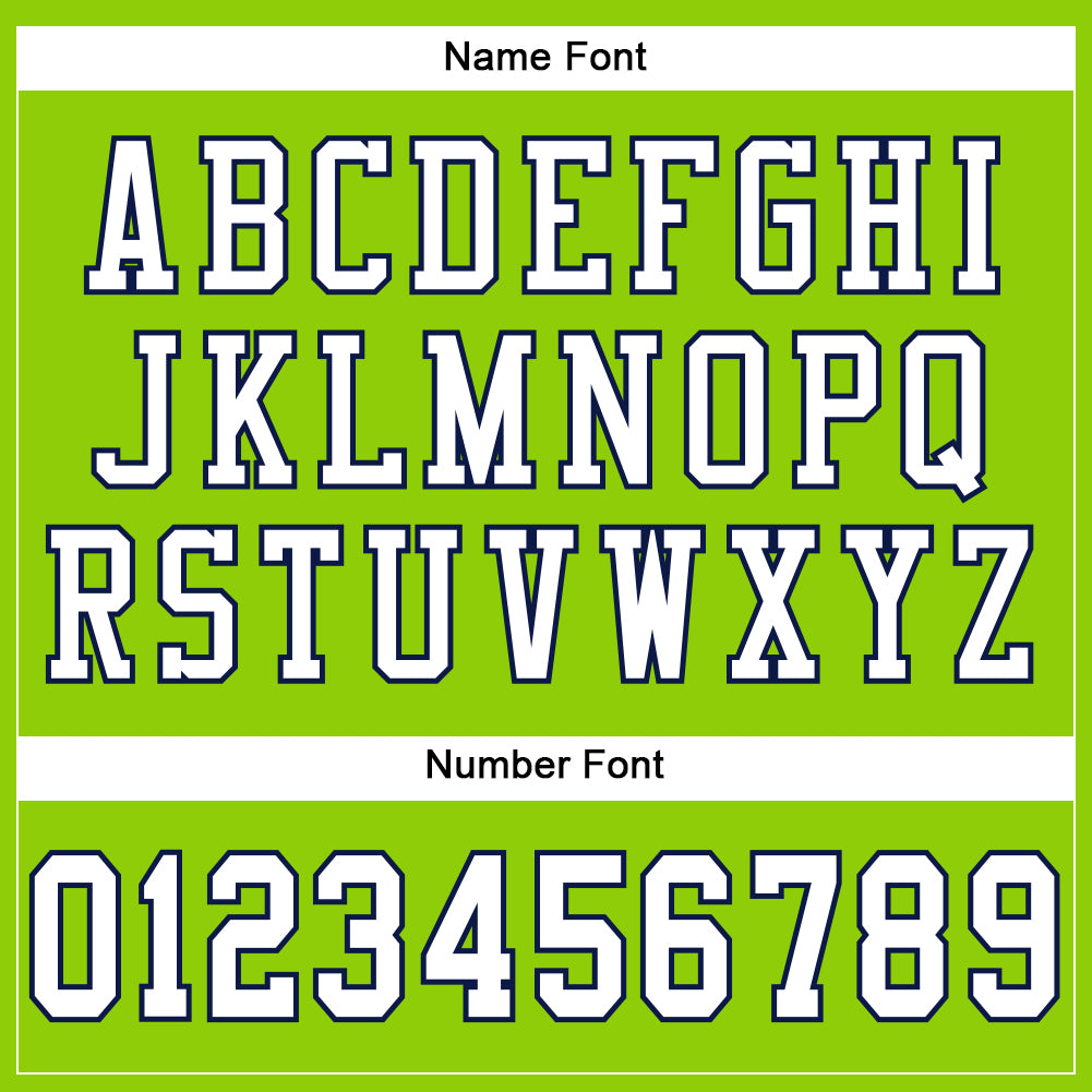 Custom Neon Green White-Navy Mesh Authentic Football Jersey